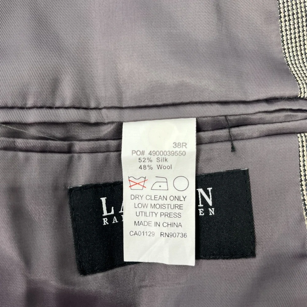 Ralph Lauren LRL Black Label Blazer 38R Slim Fit Silk Wool Sport Coat Gray